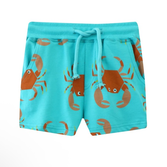 NIP Crab and Dinosaur Print Shorts Set Size 7T - Picture 2 of 5